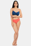 Amante Padded Non Wired Full Coverage T-Shirt Bra - Poseidon Sunkist Coral — thumbnail 5